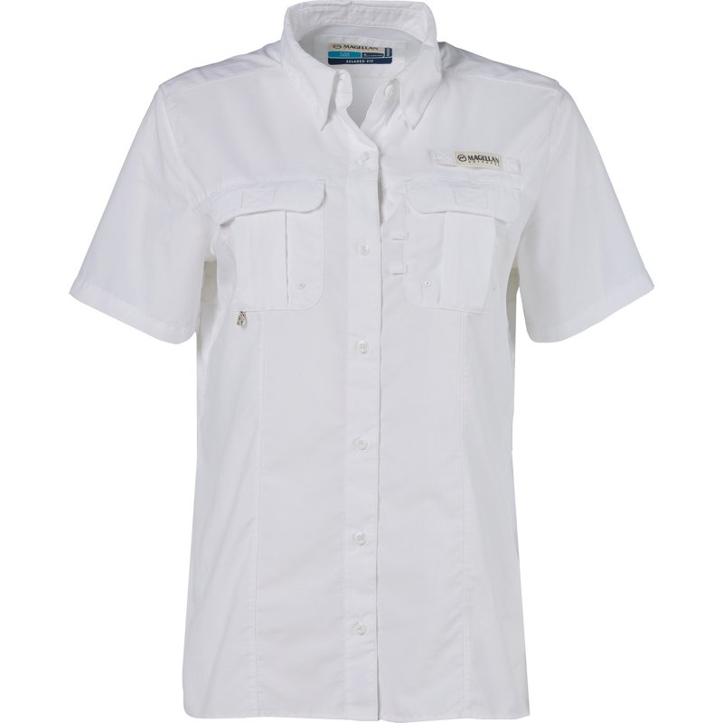 Magellan Outdoors Women's Laguna Madre Fishing Shirt Bright White, X-Small - Women's Fishing Tops at Academy Sports