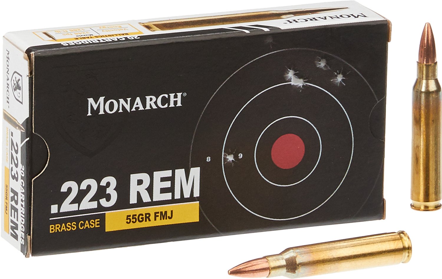 Monarch FMJ .223 Remington 55-Grain Rifle Brass Ammunition - 20 Rounds                                                           - view number 1 selected