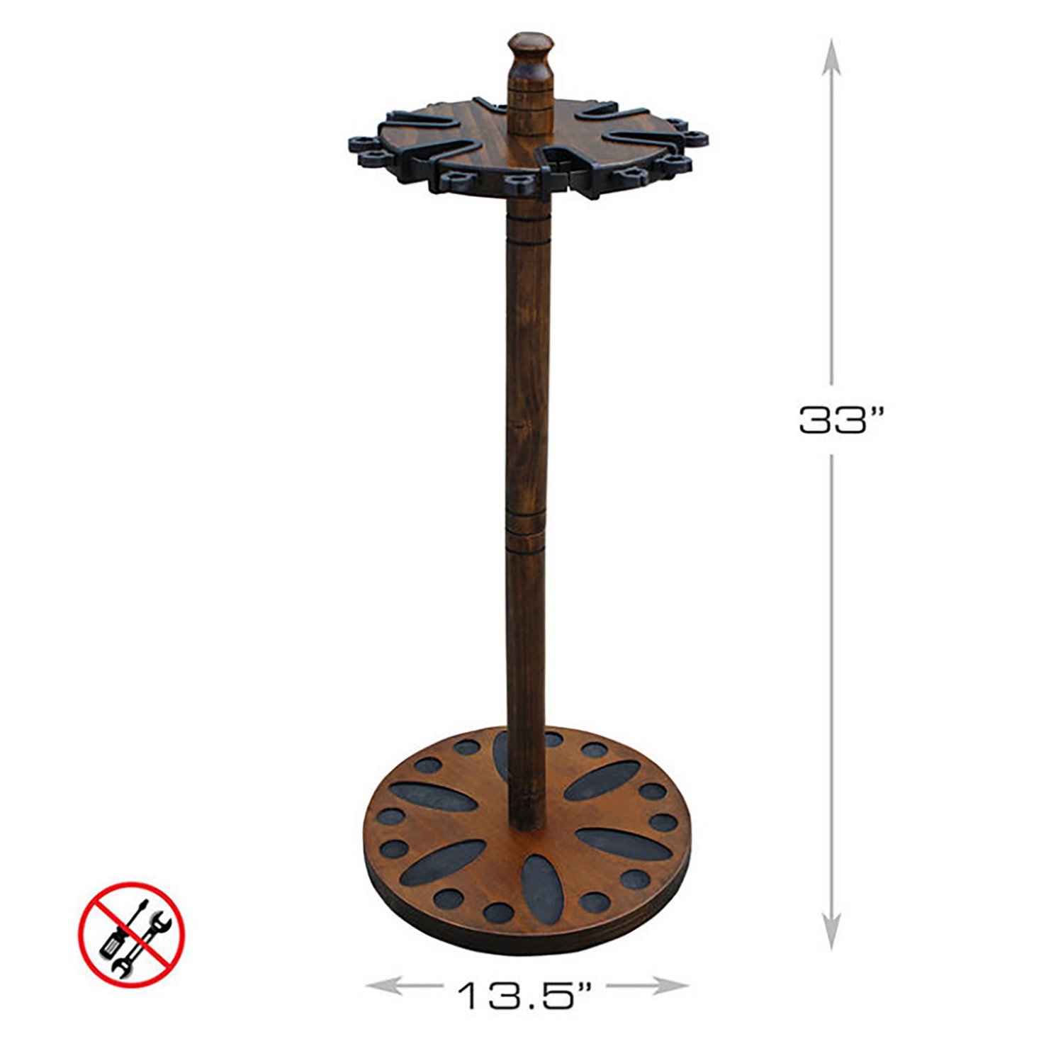 Rush Creek 24-Rod Round Wood Storage Rack                                                                                        - view number 2