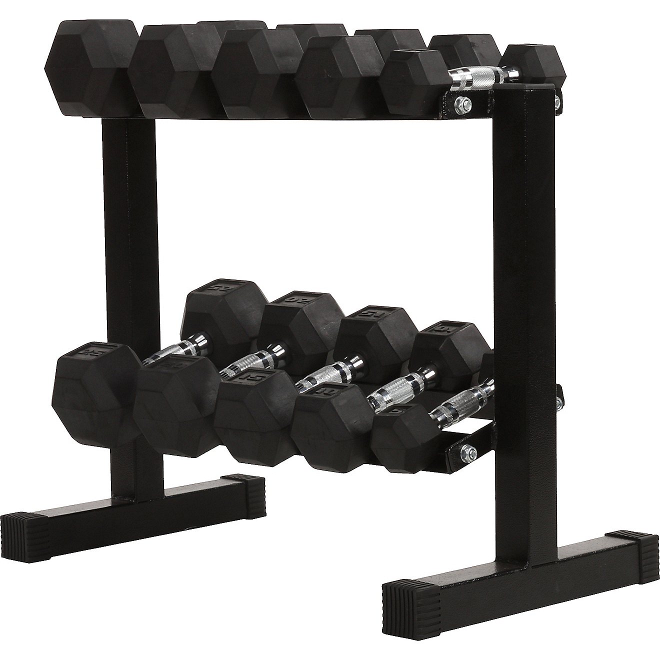 BCG 150 lbs Rubber Hex Dumbbell Set                                                                                              - view number 3