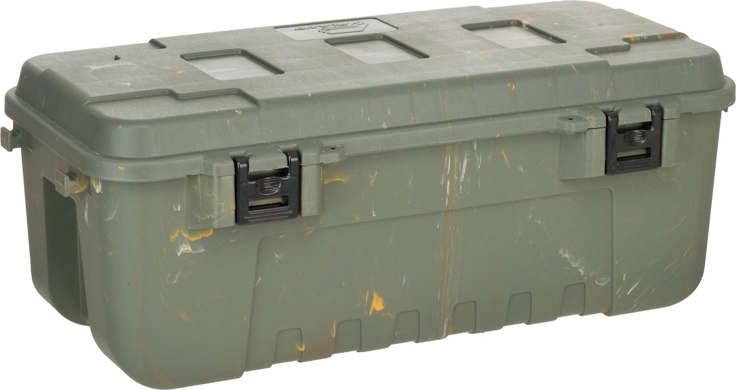 Plano Storage Trunk with Wheels, Green, 108-Quart, Lockable