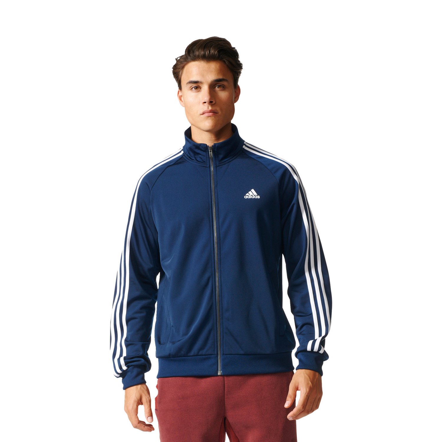 adidas Men's Essentials 3-Stripe Tricot Track Jacket                                                                             - view number 5