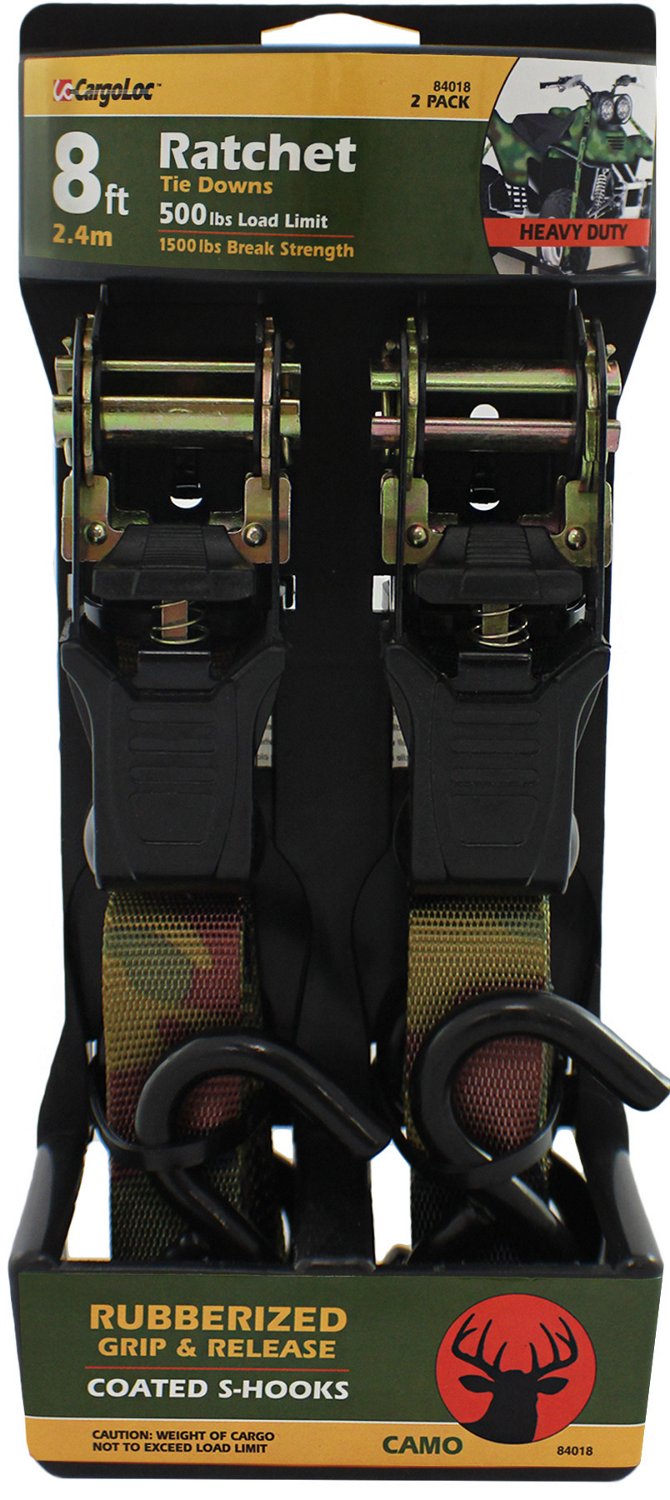 CargoLoc 8' Camo Ratchet Tie-Downs 2-Pack                                                                                        - view number 2
