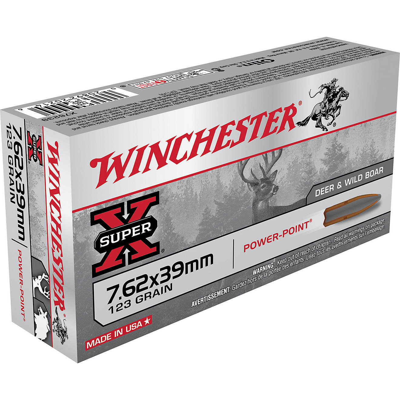 Winchester Super-X 7.62mm x 39mm 123-Grain Centerfire Rifle Ammunition                                                           - view number 1