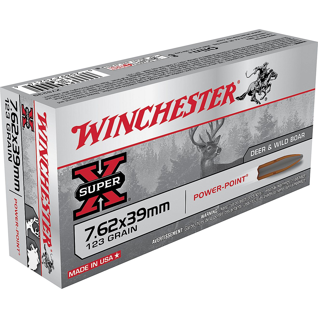 Winchester Super-X 7.62mm x 39mm 123-Grain Centerfire Rifle Ammunition                                                           - view number 1