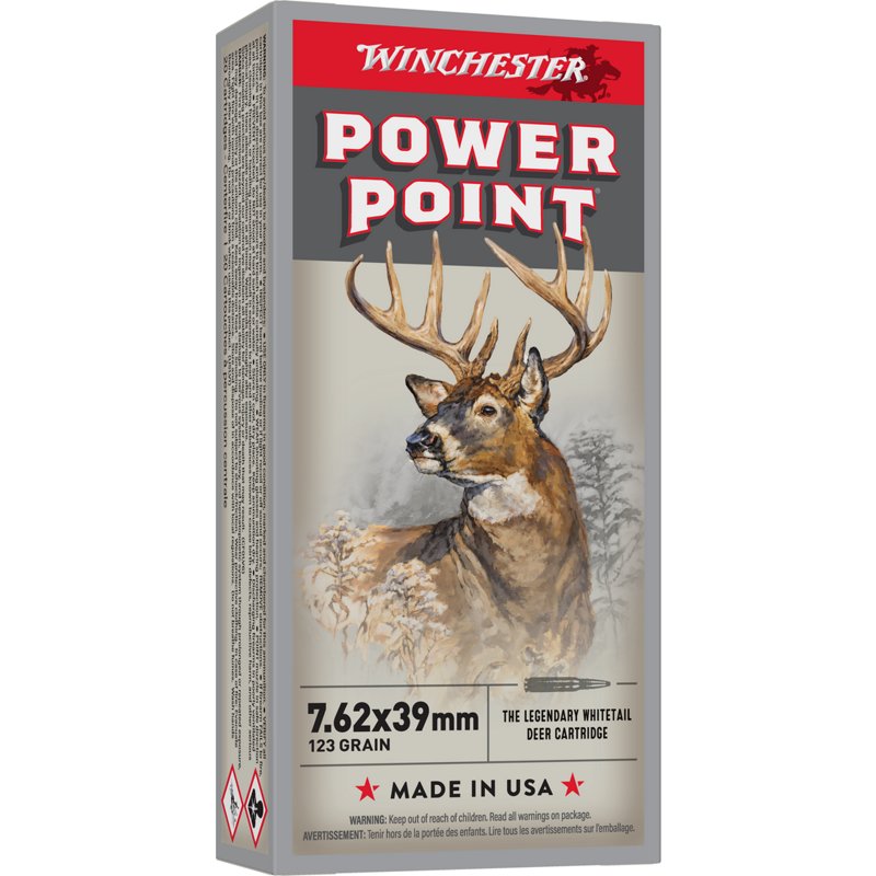 Winchester Super-X 7.62mm x 39mm 123-Grain Centerfire Rifle Ammunition