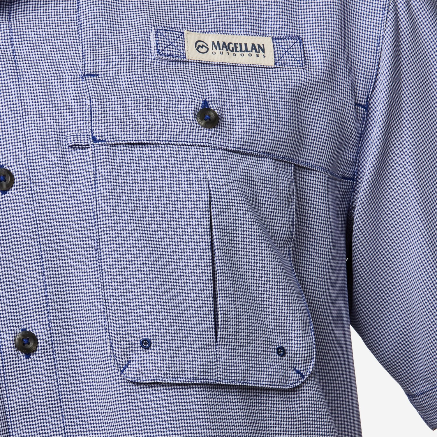 Magellan Outdoors Men's Aransas Pass Mini Check Short Sleeve Shirt - view number 3