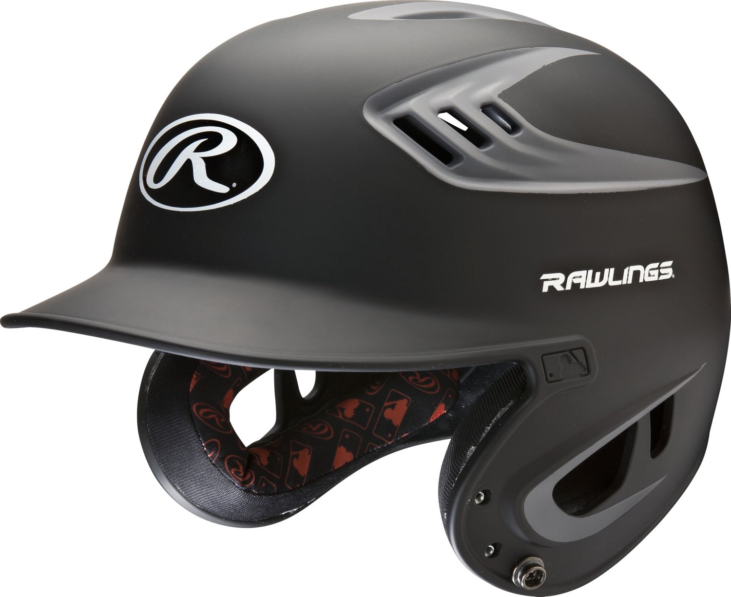 Rawlings Juniors' R16 2-Tone Matte Batting Helmet                                                                                - view number 1 selected