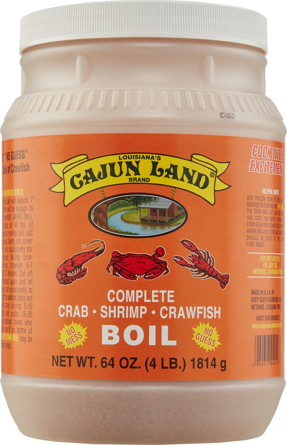 Cajun Land Brand 64 oz Seafood Boil Seasoning Academy