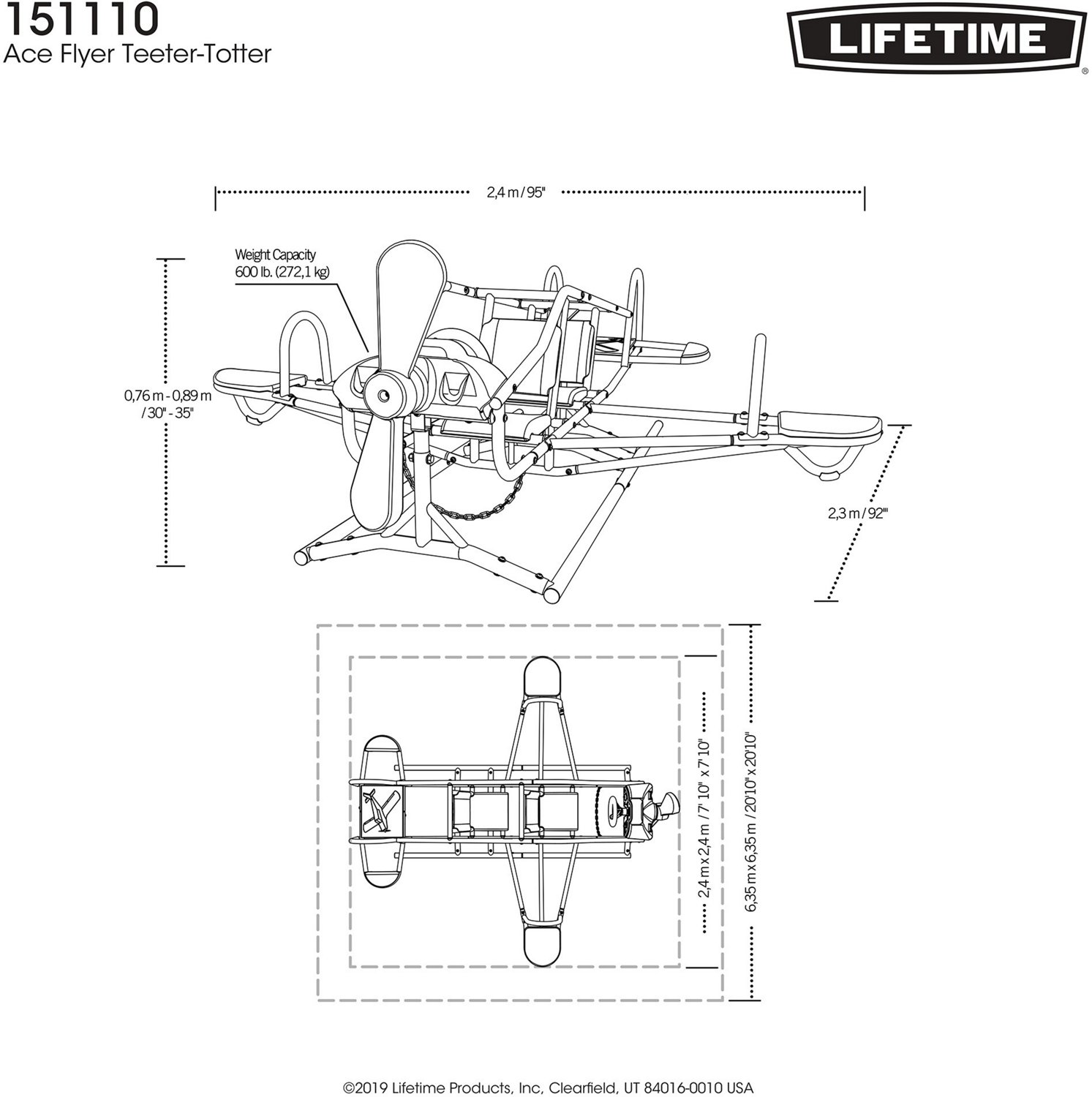 Lifetime Ace Flyer Airplane Teeter-Totter - view number 2