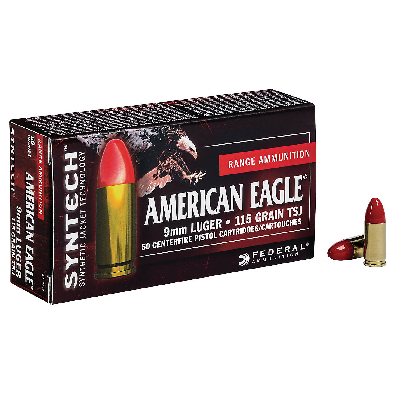 Federal Premium American Eagle Syntech Training 9mm Luger 115-Grain Ammunition                                                   - view number 1