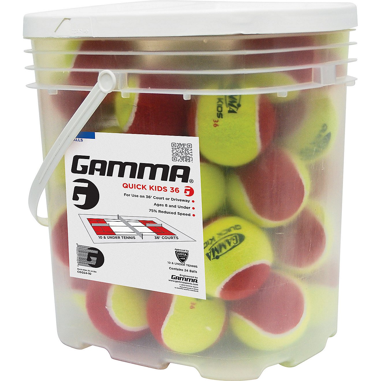 Gamma Quick Kids™ 36 Tennis Balls 24-Pack                                                                                      - view number 1