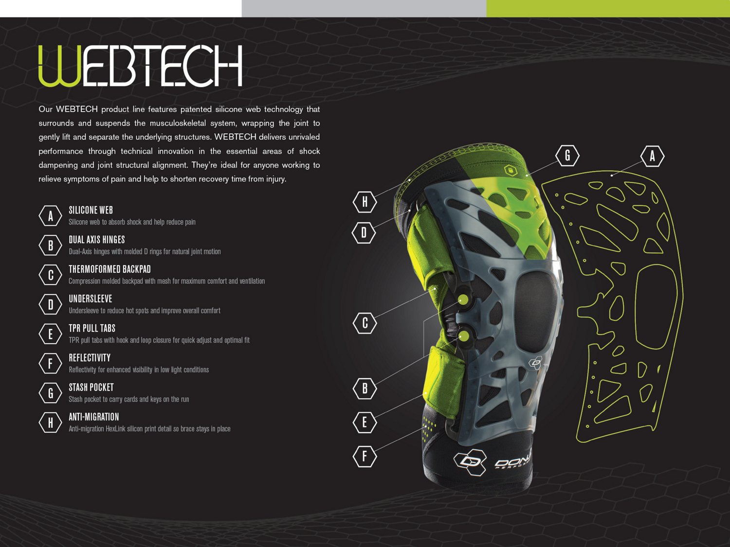 DonJoy Performance Men's Webtech Knee Brace                                                                                      - view number 6