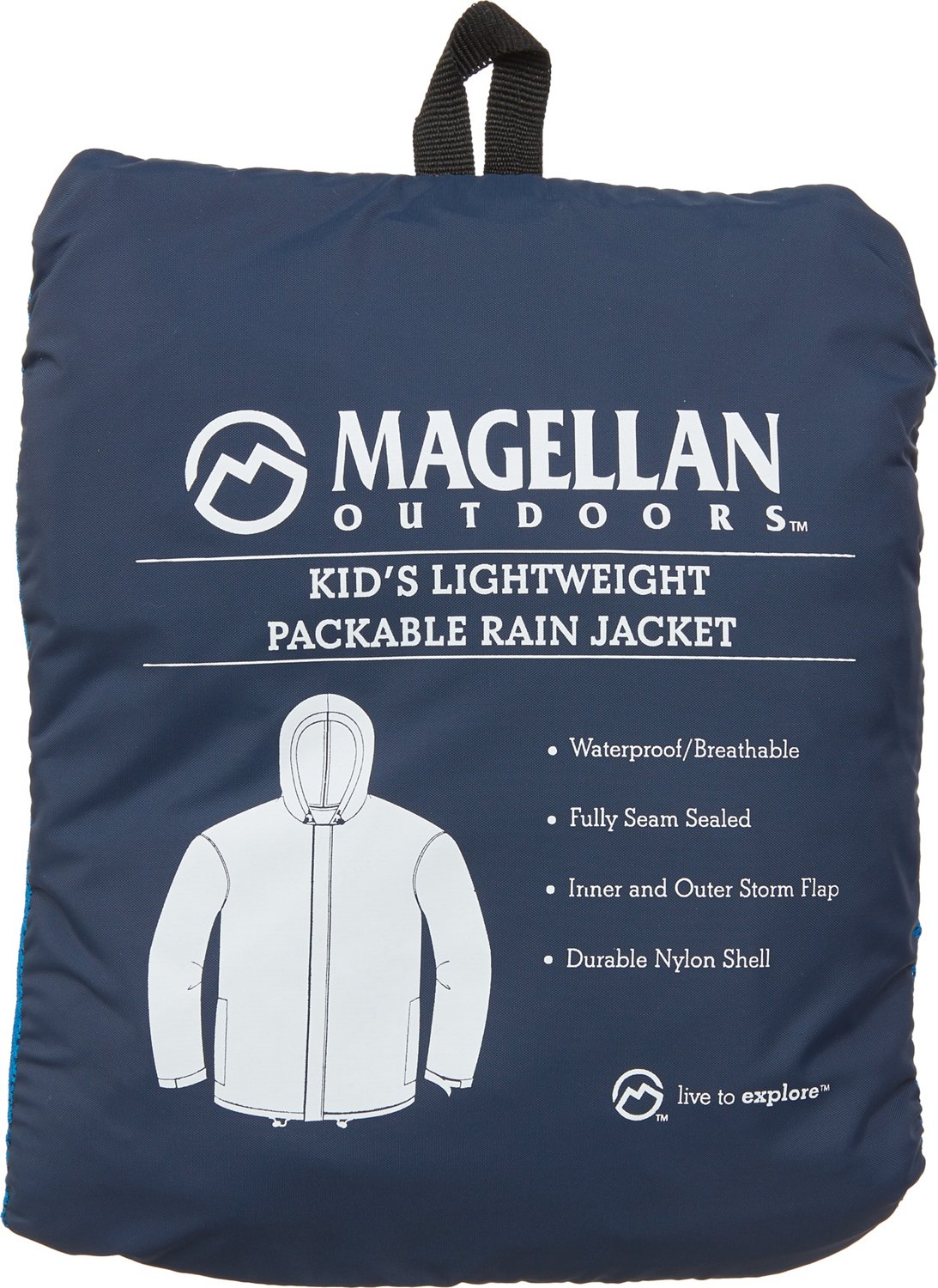 Magellan Outdoors Youth  Packable Rain Jacket                                                                                    - view number 1 selected