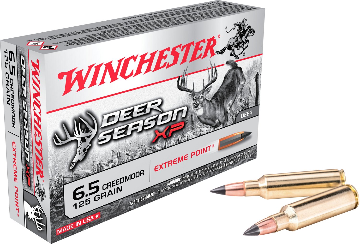 Winchester Deer Season XP 6.5 Creedmoor 125-Grain Rifle Ammunition - 20  Rounds