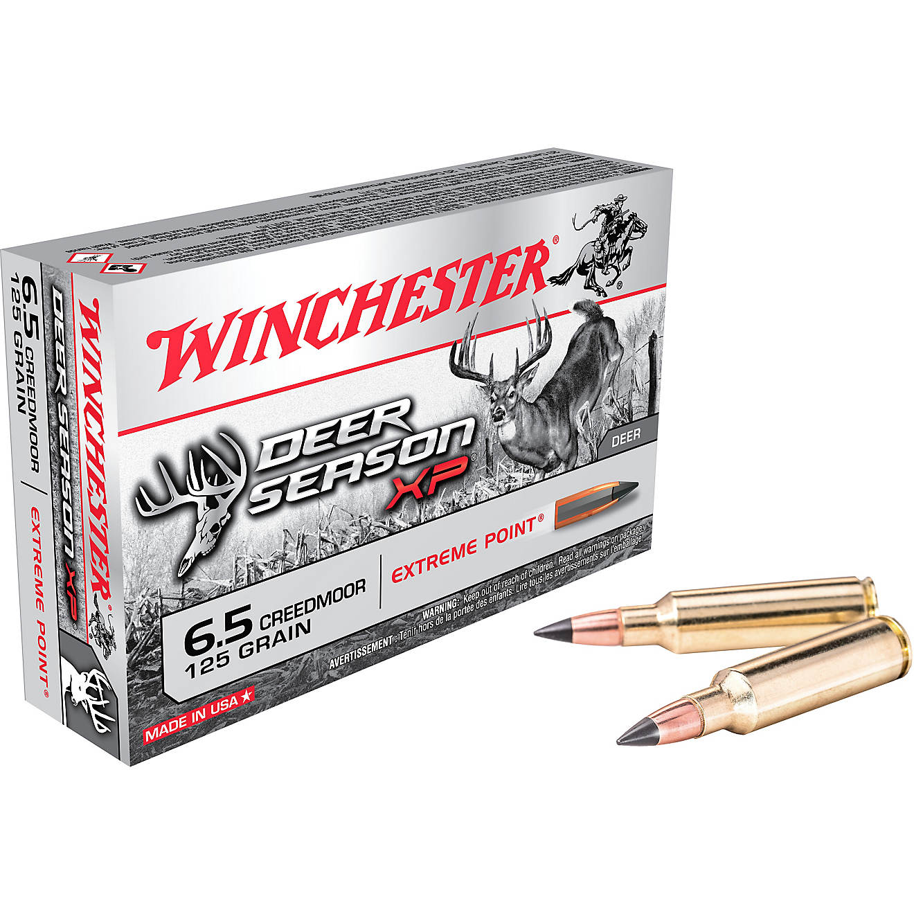 Winchester Deer Season XP 6.5 Creedmoor 125-Grain Rifle Ammunition - 20  Rounds