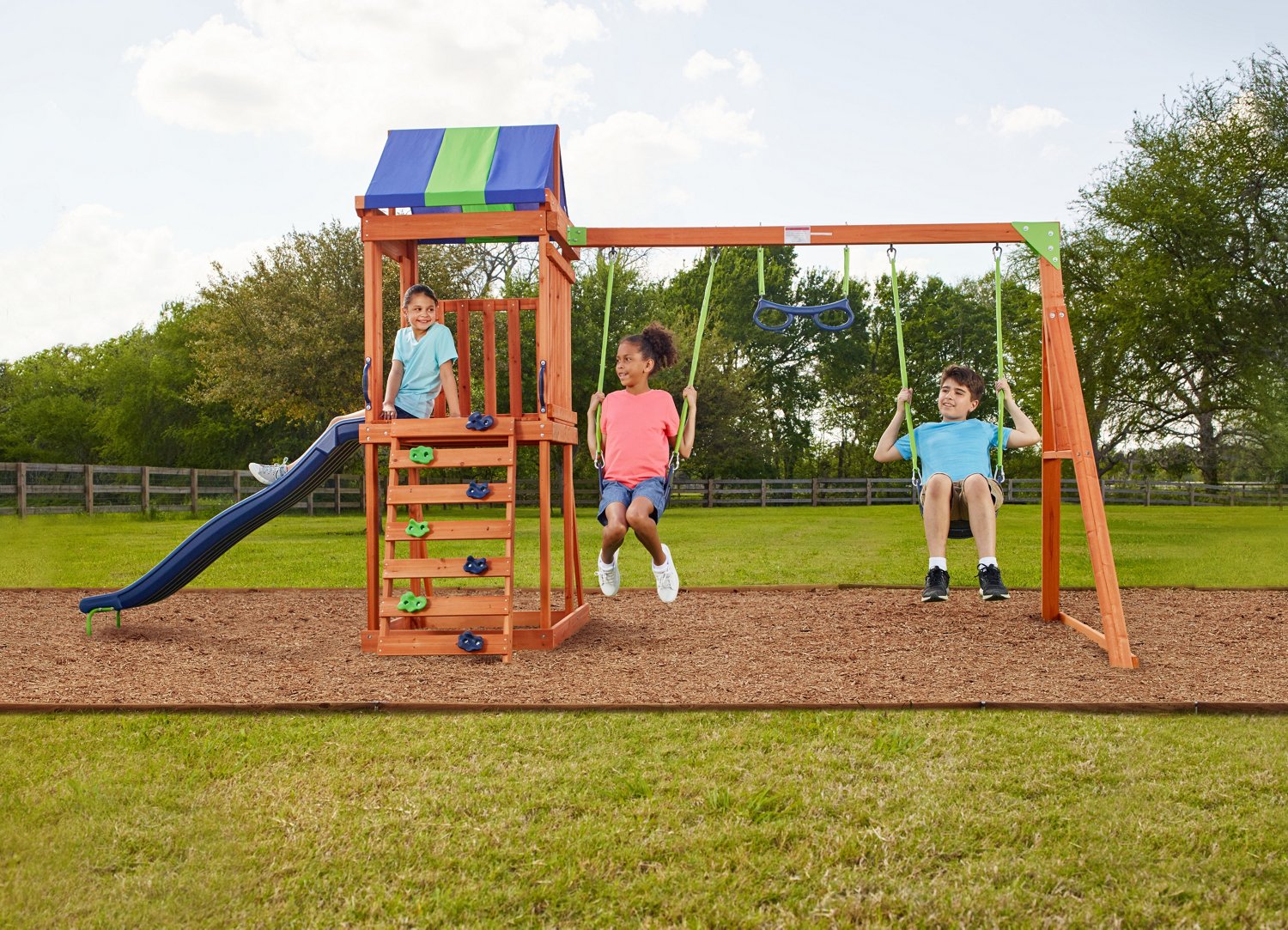 Denver wooden hotsell swing set