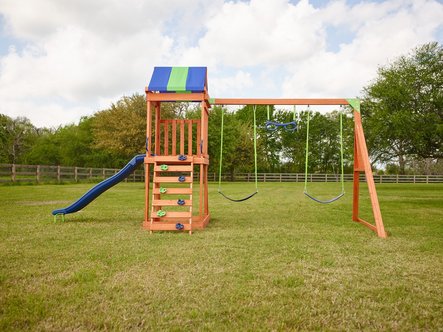 Denver wooden sales swing set