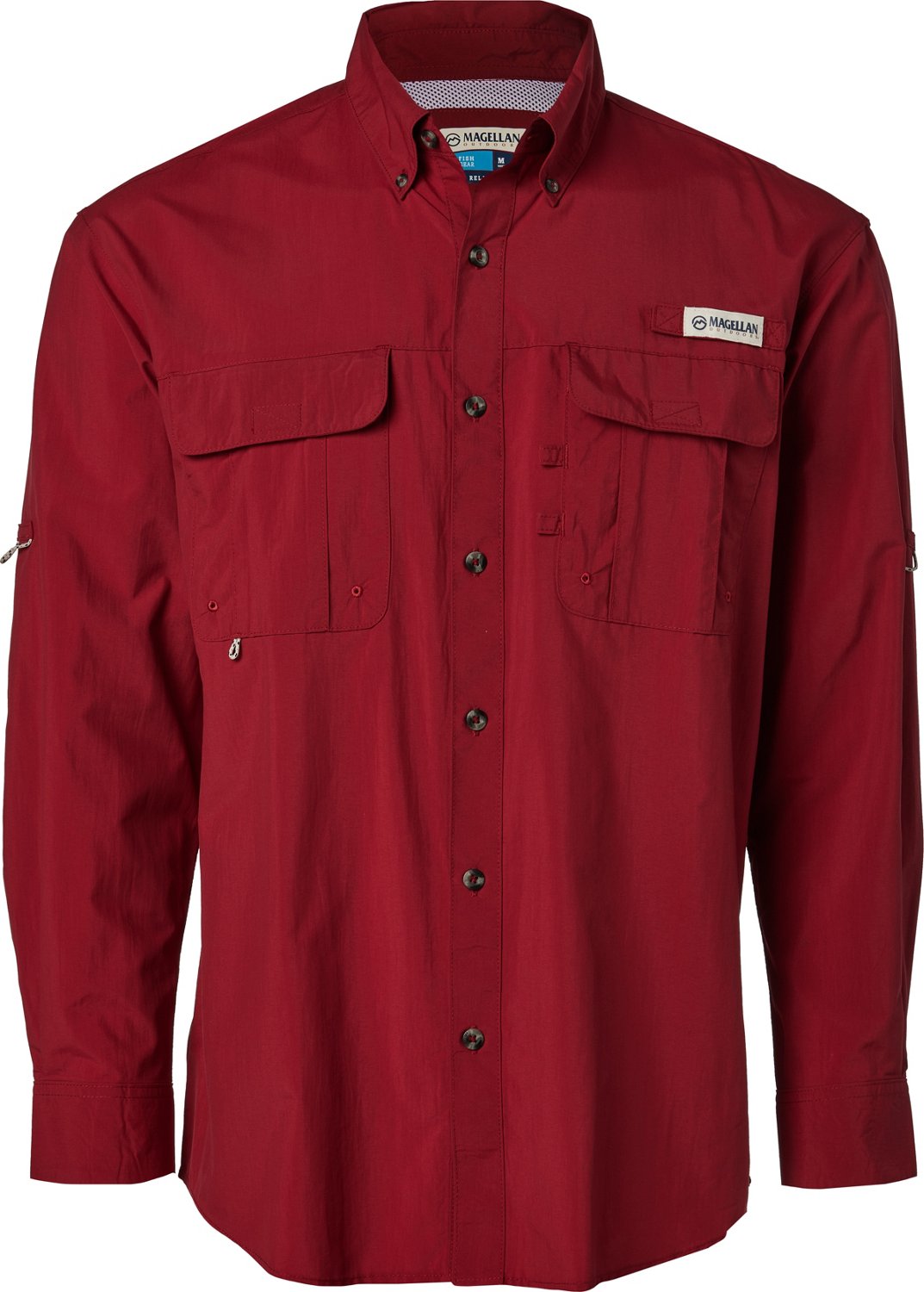 Magellan Outdoors Men's Laguna Madre Solid Long Sleeve Fishing Shirt - view number 1