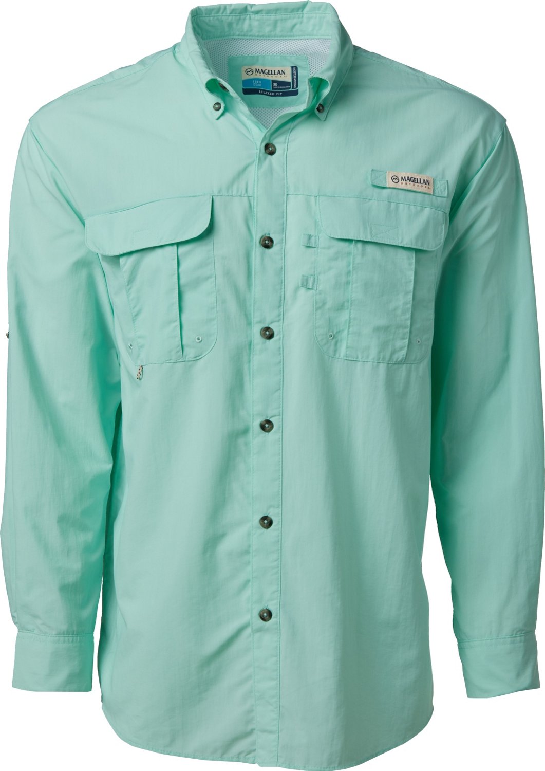 Magellan Outdoors Moisture-wicking Relaxed Mens Solid Long Sleeve Fishing  Shirt