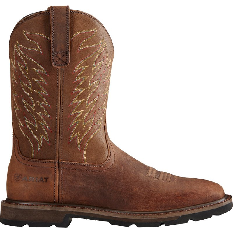 Ariat Men's Groundbreaker EH Wellington Work Boots Brown, 9.5 - Non Steel Toe Wellington Work Boots at Academy Sports