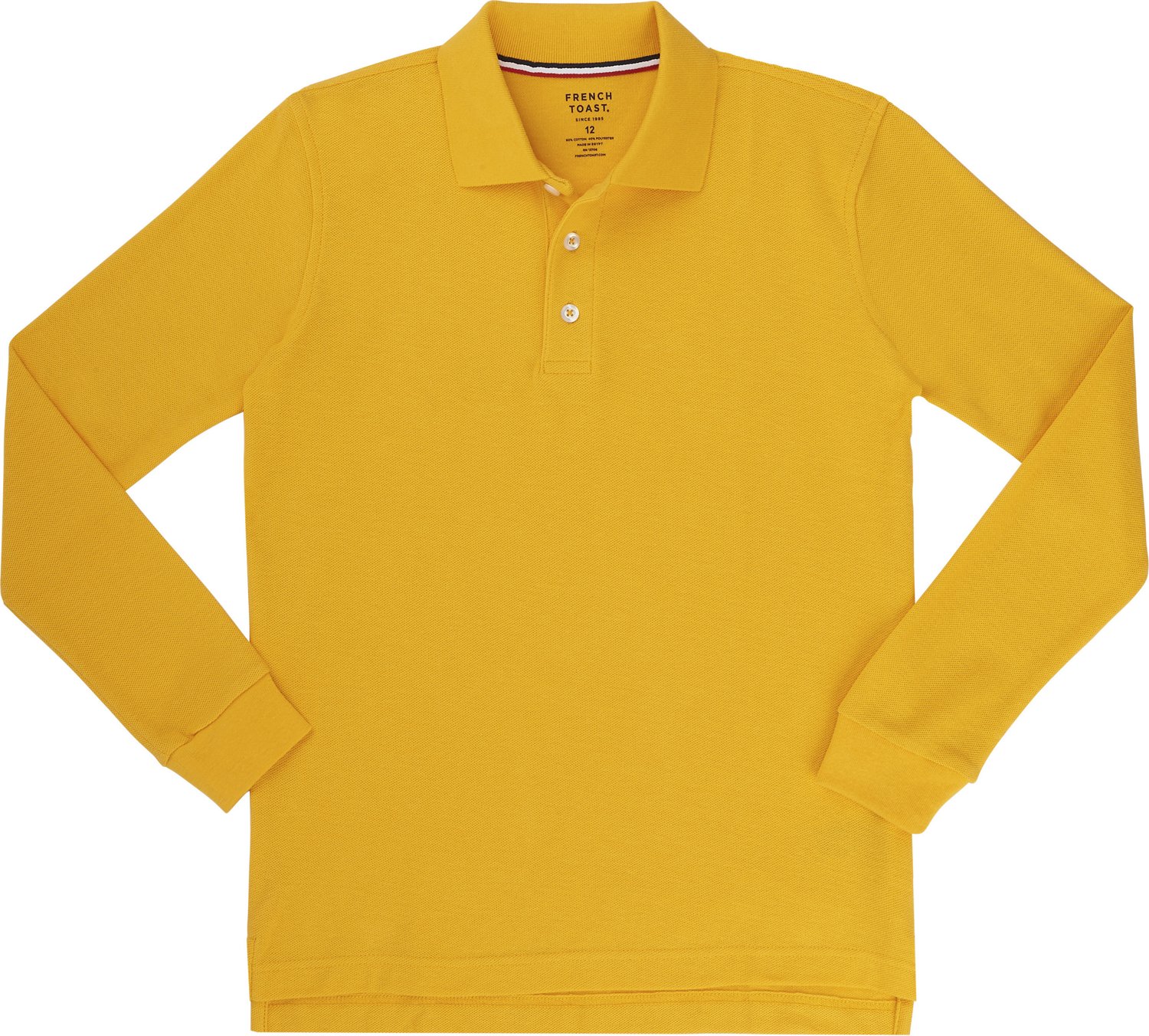 French Toast Boys' Long Sleeve Pique Polo Shirt                                                                                  - view number 2
