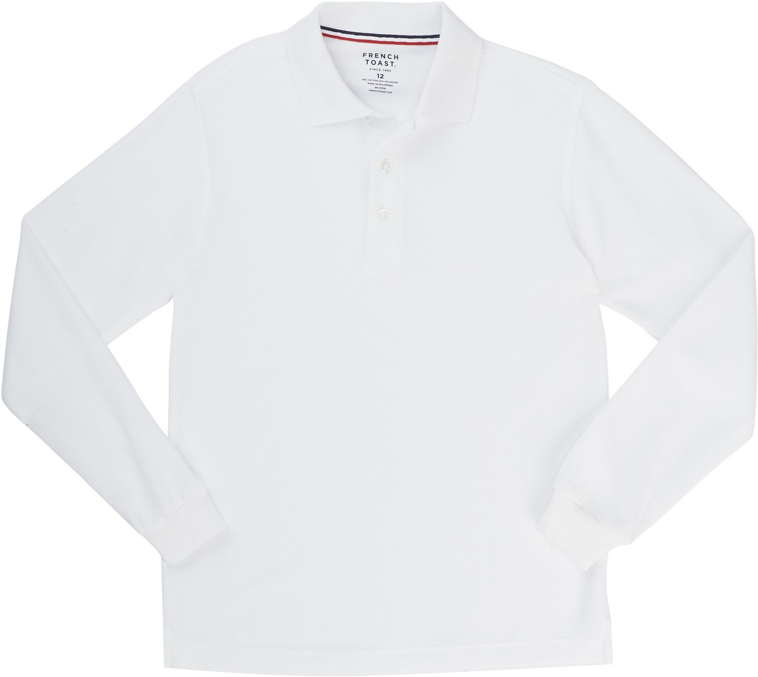 French Toast Boys' Long Sleeve Pique Polo Shirt                                                                                  - view number 3