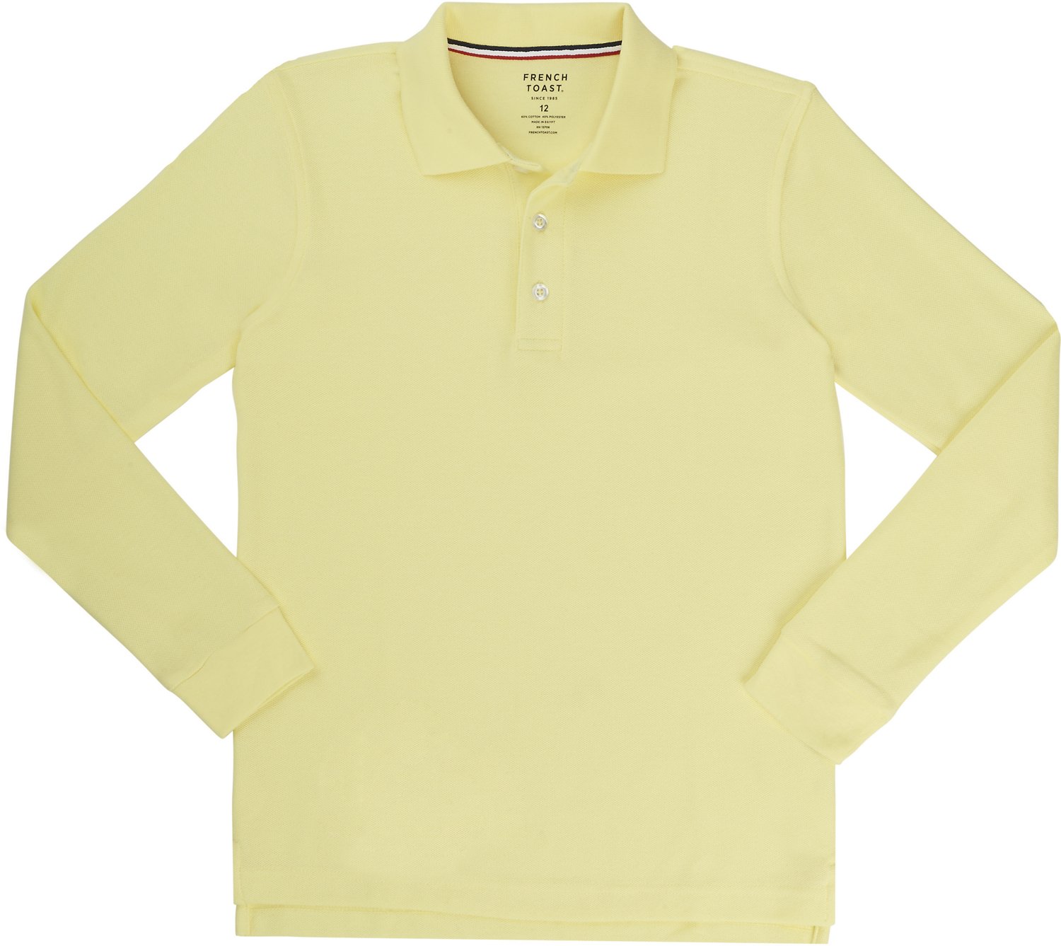 French Toast Boys' Long Sleeve Pique Polo Shirt                                                                                  - view number 3