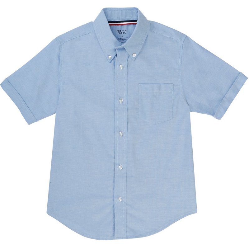 French Toast Boys' Short Sleeve Oxford Shirt Blue, 10 - Uniform Accessories at Academy Sports