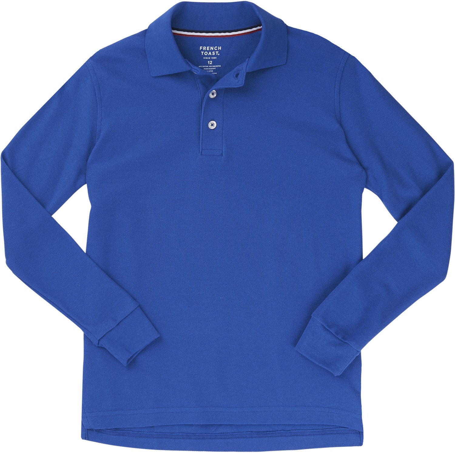 French Toast Toddler Boys' Long Sleeve Pique Polo Shirt