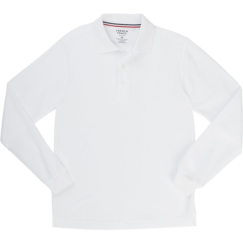French Toast Toddler Boys School Uniform Long Sleeve Pique Polo Shirt