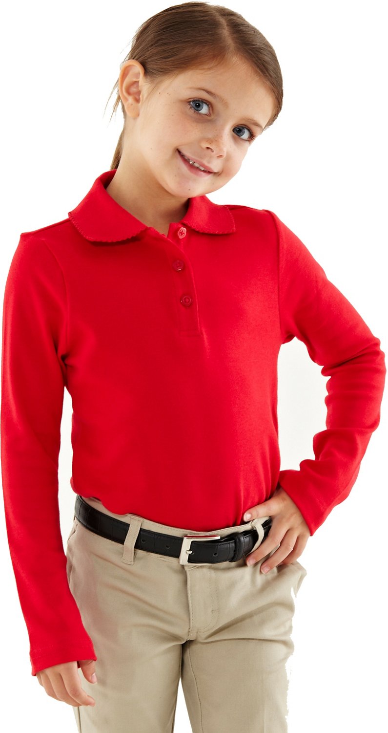 French Toast Toddler Girls' Long Sleeve Picot Collar Knit Polo Shirt - view number 2