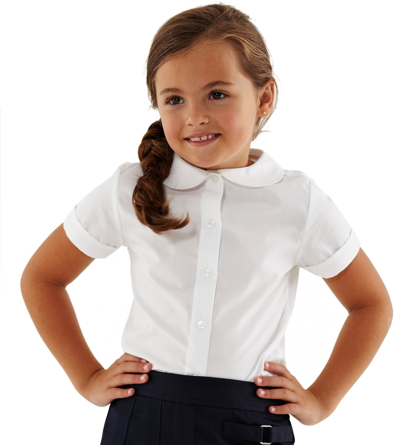 French Toast Toddler Girls' Modern Peter Pan Short Sleeve Blouse - view number 2