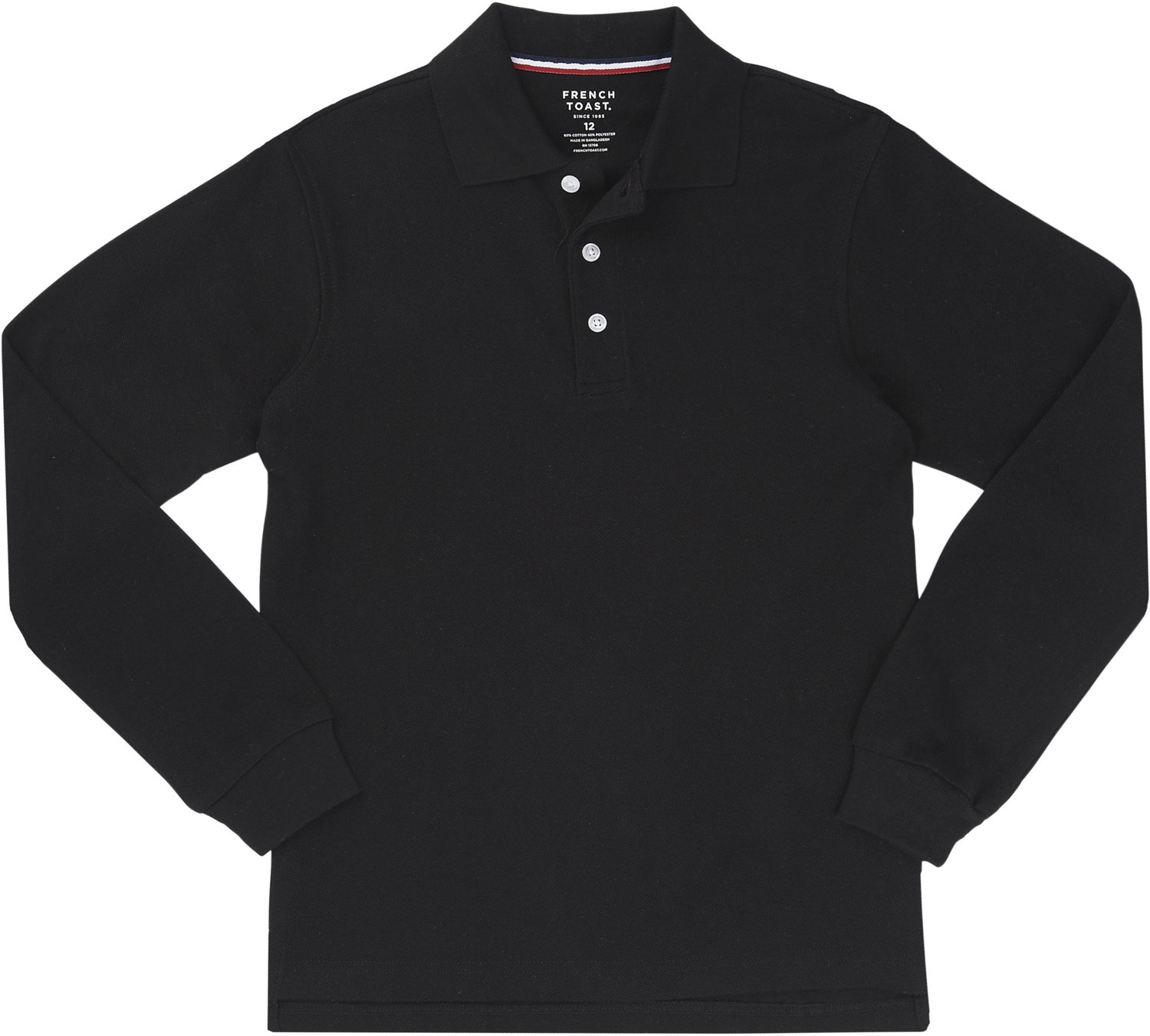 French Toast Boys' Long Sleeve Pique Polo Shirt                                                                                  - view number 3