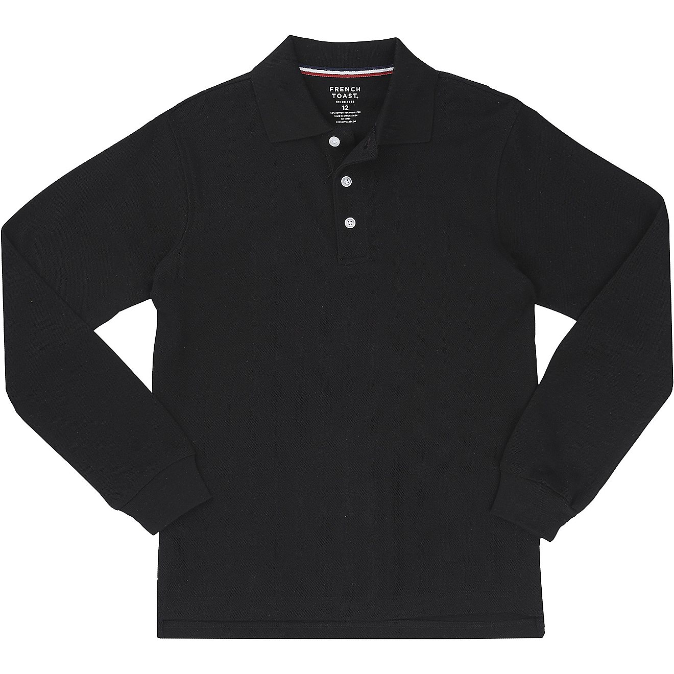 French Toast Boys' Long Sleeve Pique Polo Shirt                                                                                  - view number 1