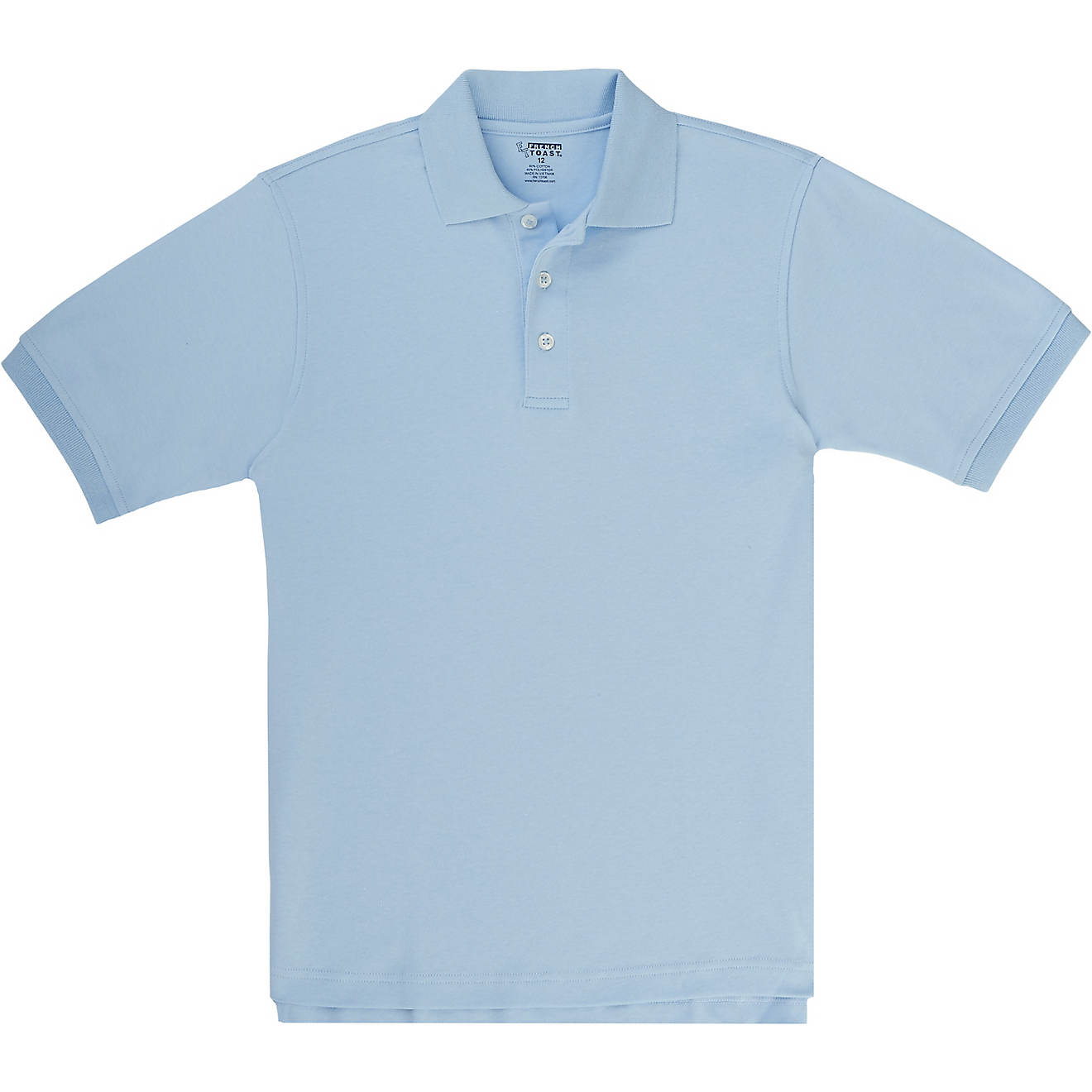 French Toast Boys' Short Sleeve Interlock Knit Polo Shirt                                                                        - view number 1