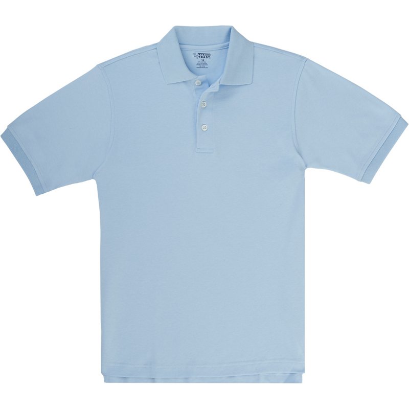 French Toast Boys' Short Sleeve Interlock Knit Polo Shirt Blue, Small - Uniform Accessories at Academy Sports