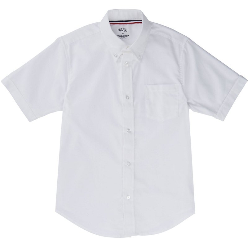 French Toast Boys' Short Sleeve Oxford Shirt White, 20 Youth - Uniform Accessories at Academy Sports