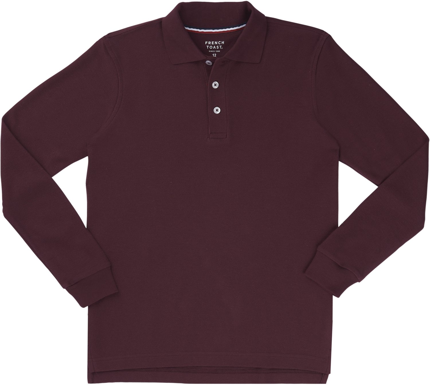 French Toast Boys' Long Sleeve Pique Polo Shirt Academy