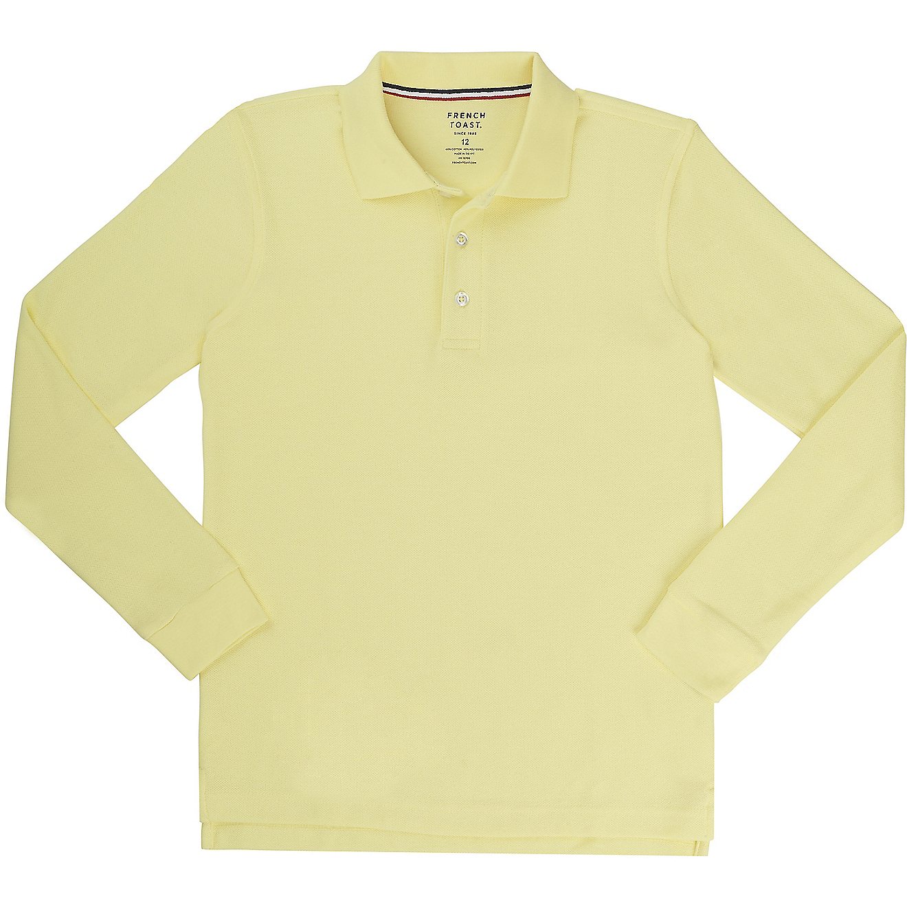 French Toast Boys' Long Sleeve Pique Polo Shirt                                                                                  - view number 1