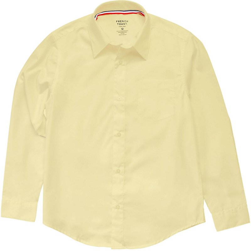 French Toast Boys' Long Sleeve Dress Shirt Yellow, 10 - Uniform Accessories at Academy Sports - 1014S YELL 10H