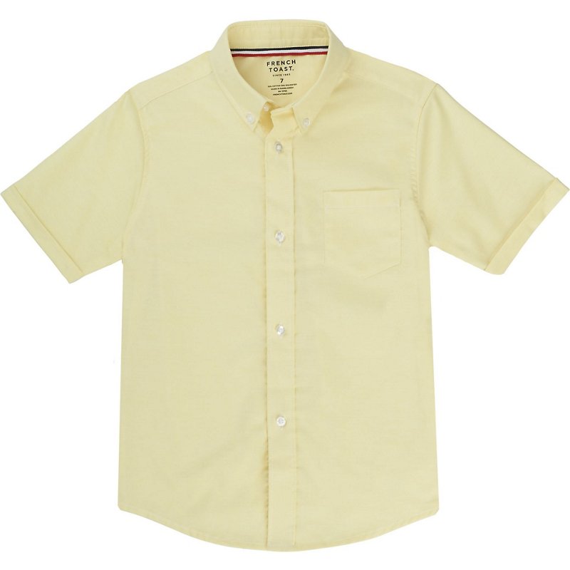 French Toast Boys' Short Sleeve Oxford Shirt Yellow, 14 - Uniform Accessories at Academy Sports