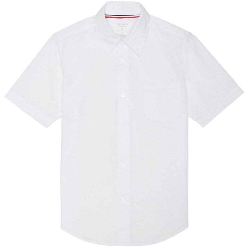 French Toast Boys' Short Sleeve Dress Shirt White, 20 - Uniform Accessories at Academy Sports