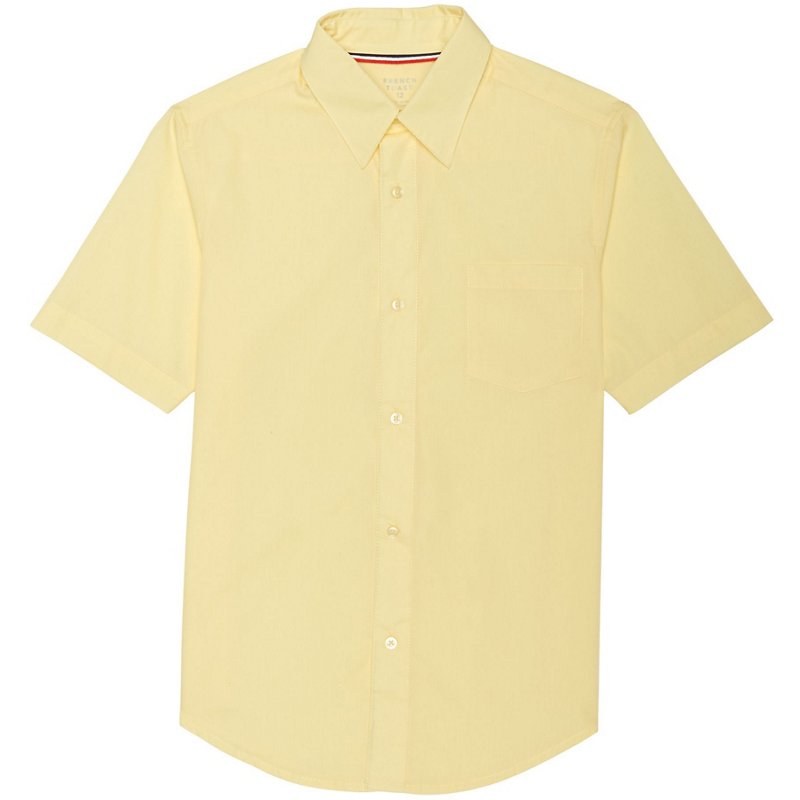 French Toast Boys' Short Sleeve Dress Shirt Yellow, 16 - Uniform Accessories at Academy Sports