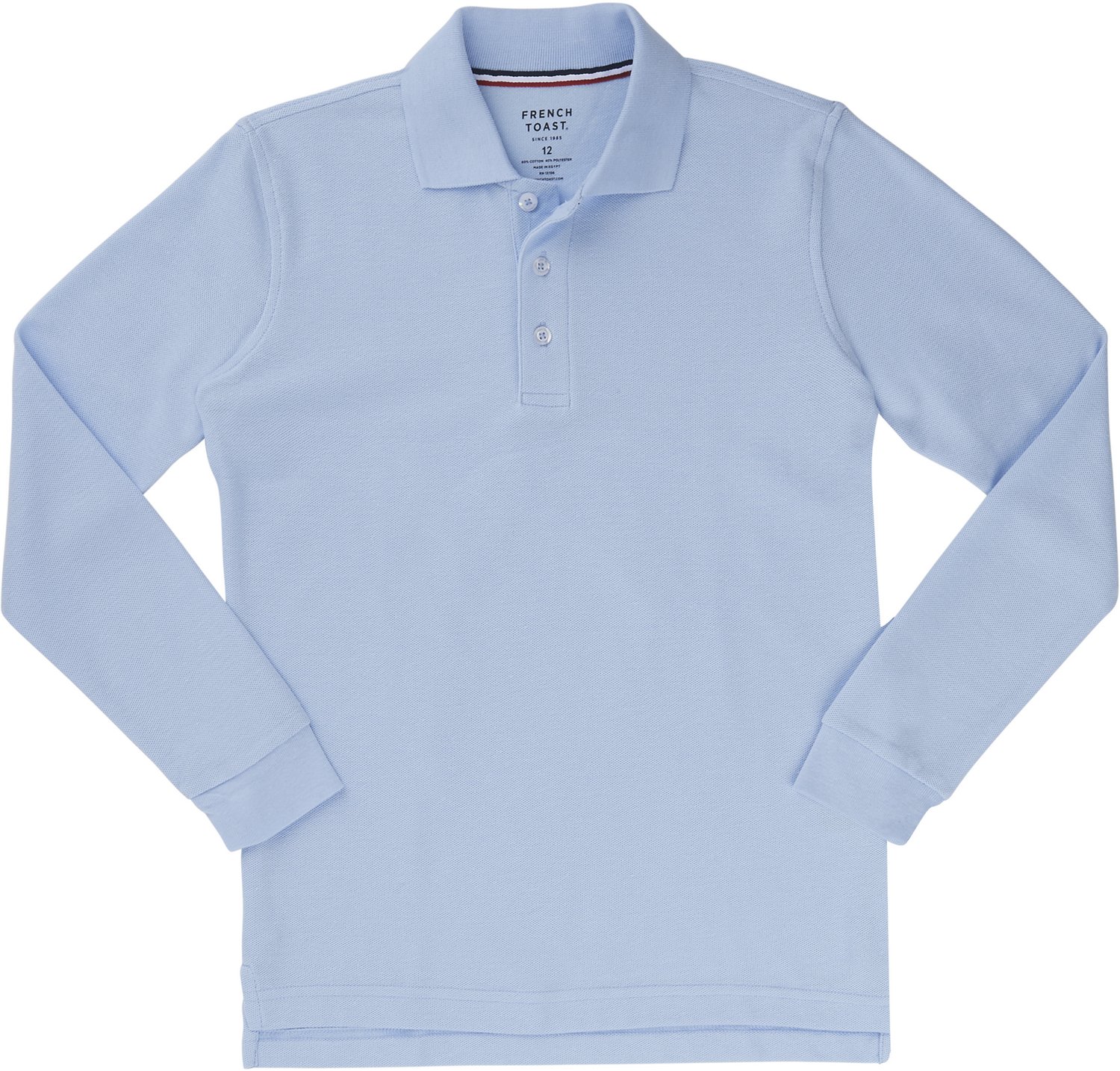 French Toast Toddler Boys' Long Sleeve Pique Polo Shirt Academy