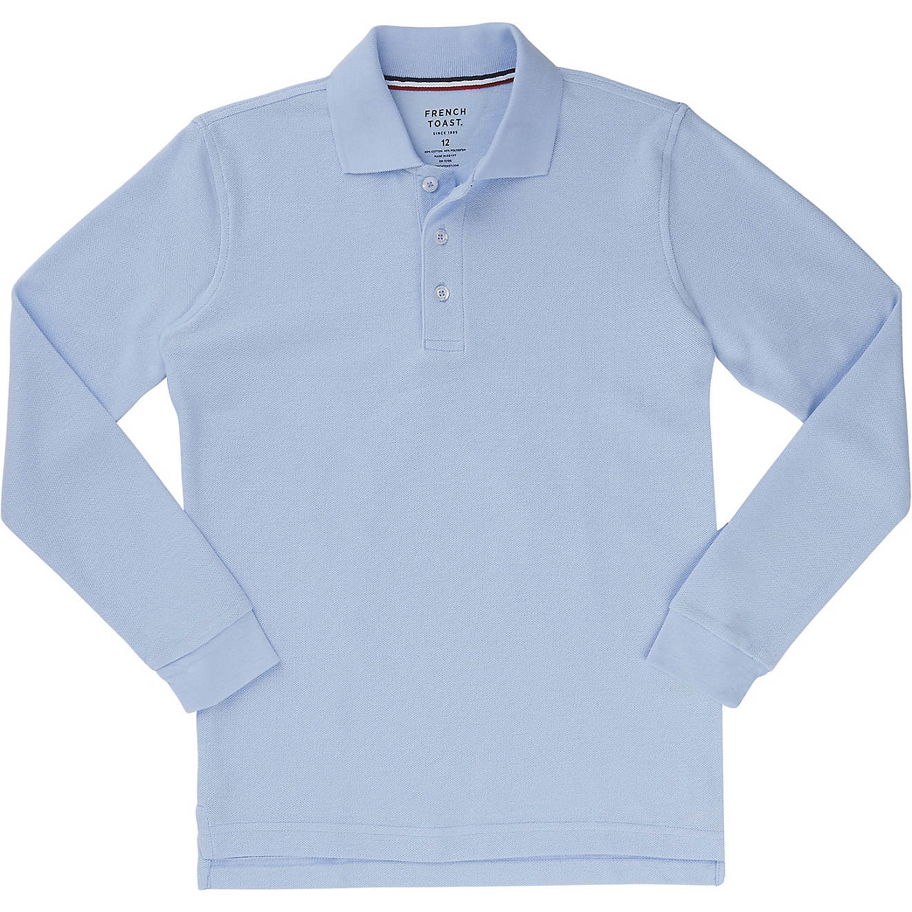 French Toast Toddler Boys' Long Sleeve Pique Polo Shirt                                                                          - view number 1