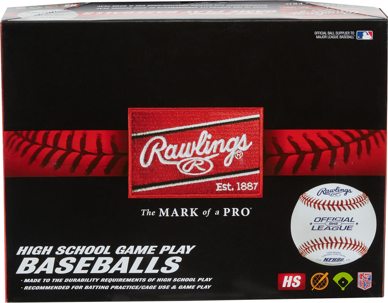 Rawlings High School Game Play Baseballs 12-Pack                                                                                 - view number 3