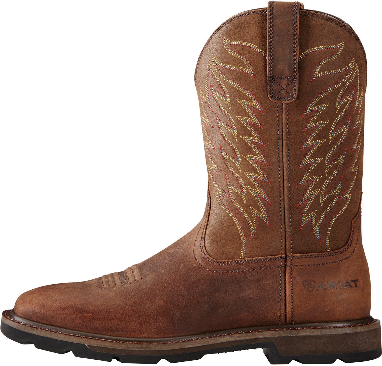 Ariat Men s Groundbreaker EH Steel Toe Wellington Work Boots Academy