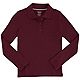French Toast Girls' Long Sleeve Interlock Knit Polo with Picot Collar                                                            - view number 1 selected