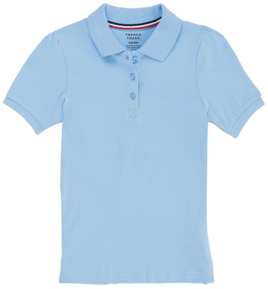 French Toast Girls' Short Sleeve Stretch Pique Polo Shirt - view number 1